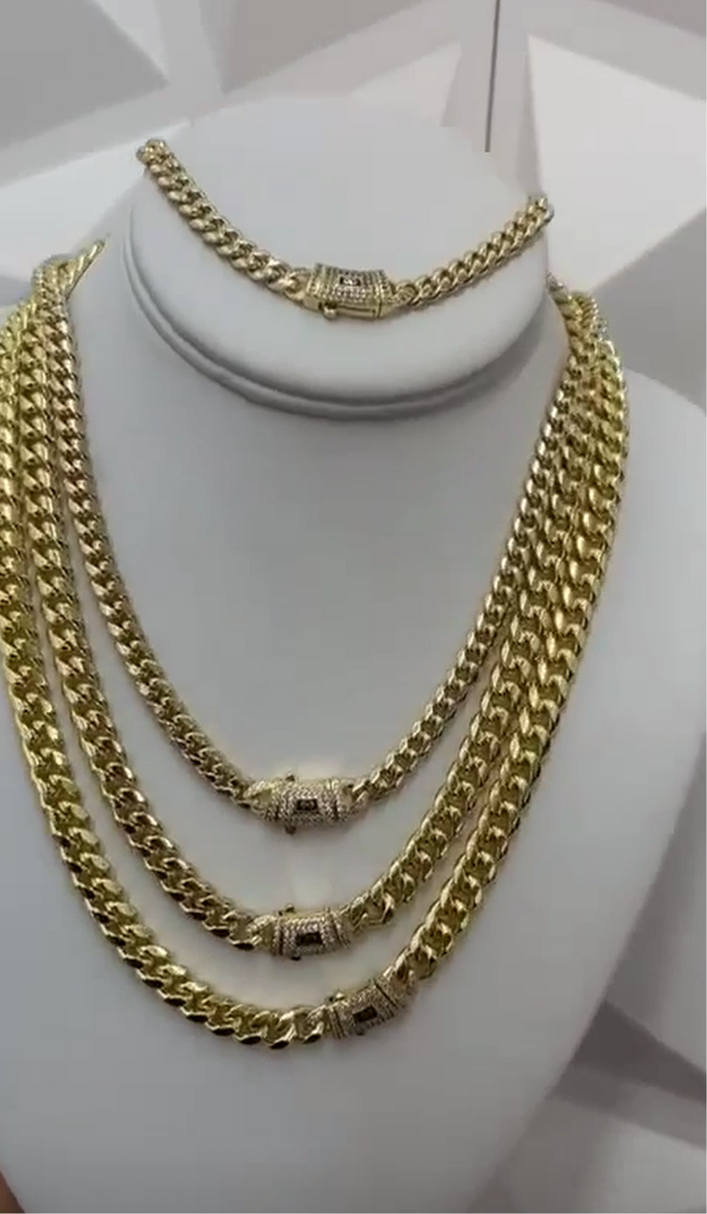 14k gold Finish chain and bracelet set