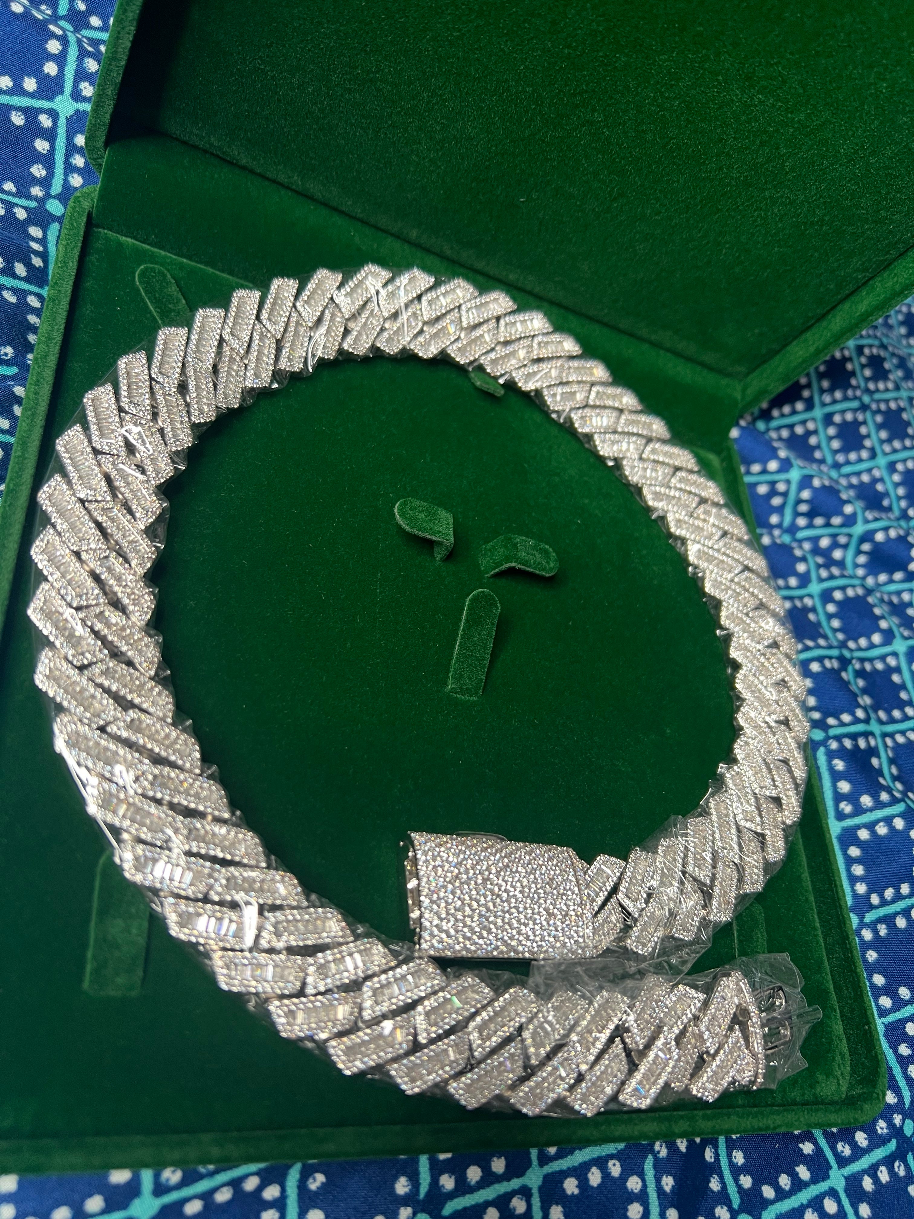 14k white gold bonded Chain and bracelet set plus ring