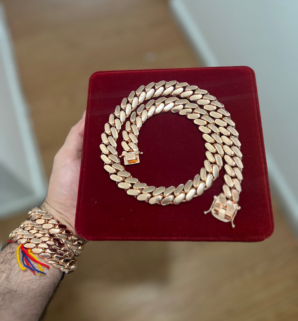 2 necklace 15mm rose gold