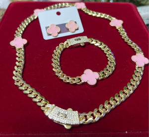 Cuban Link Set (chain bracelet and earrings)