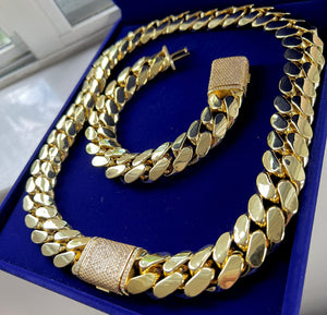 Chain and bracelet gold bonded high quality 20mm
