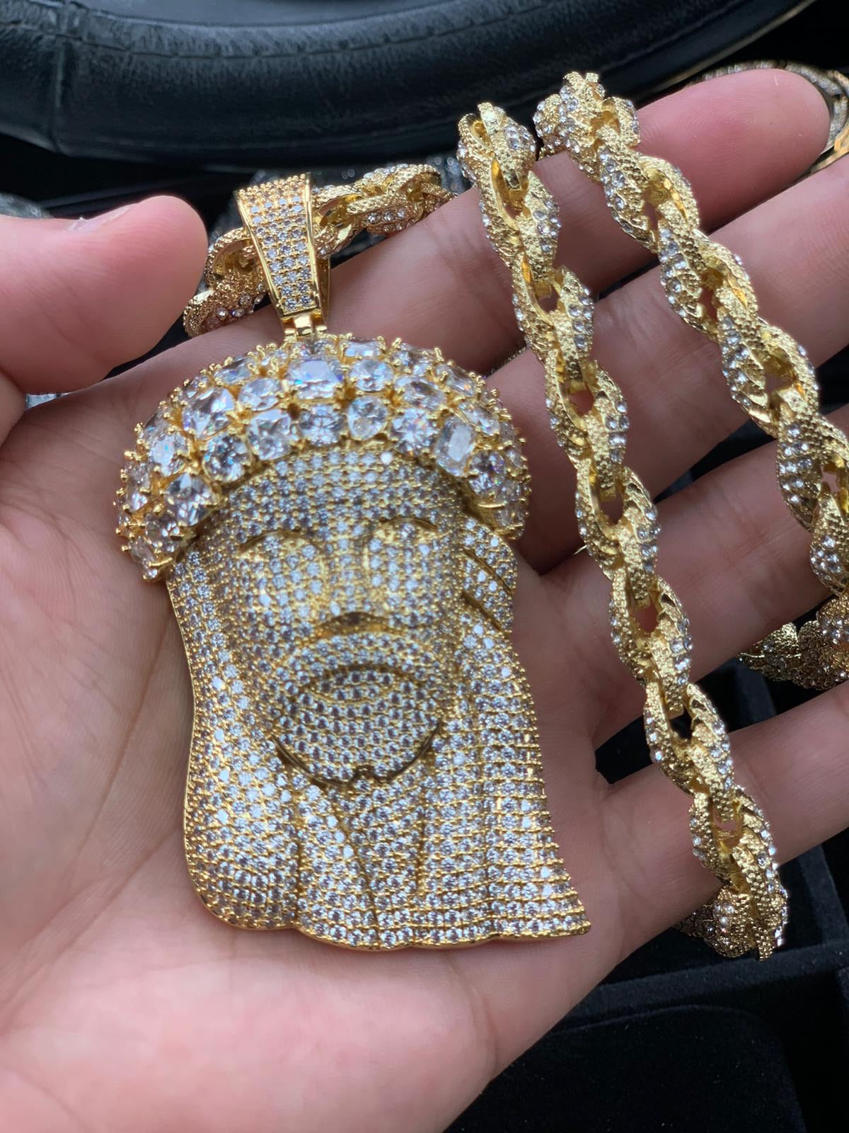 Jesus piece with chain