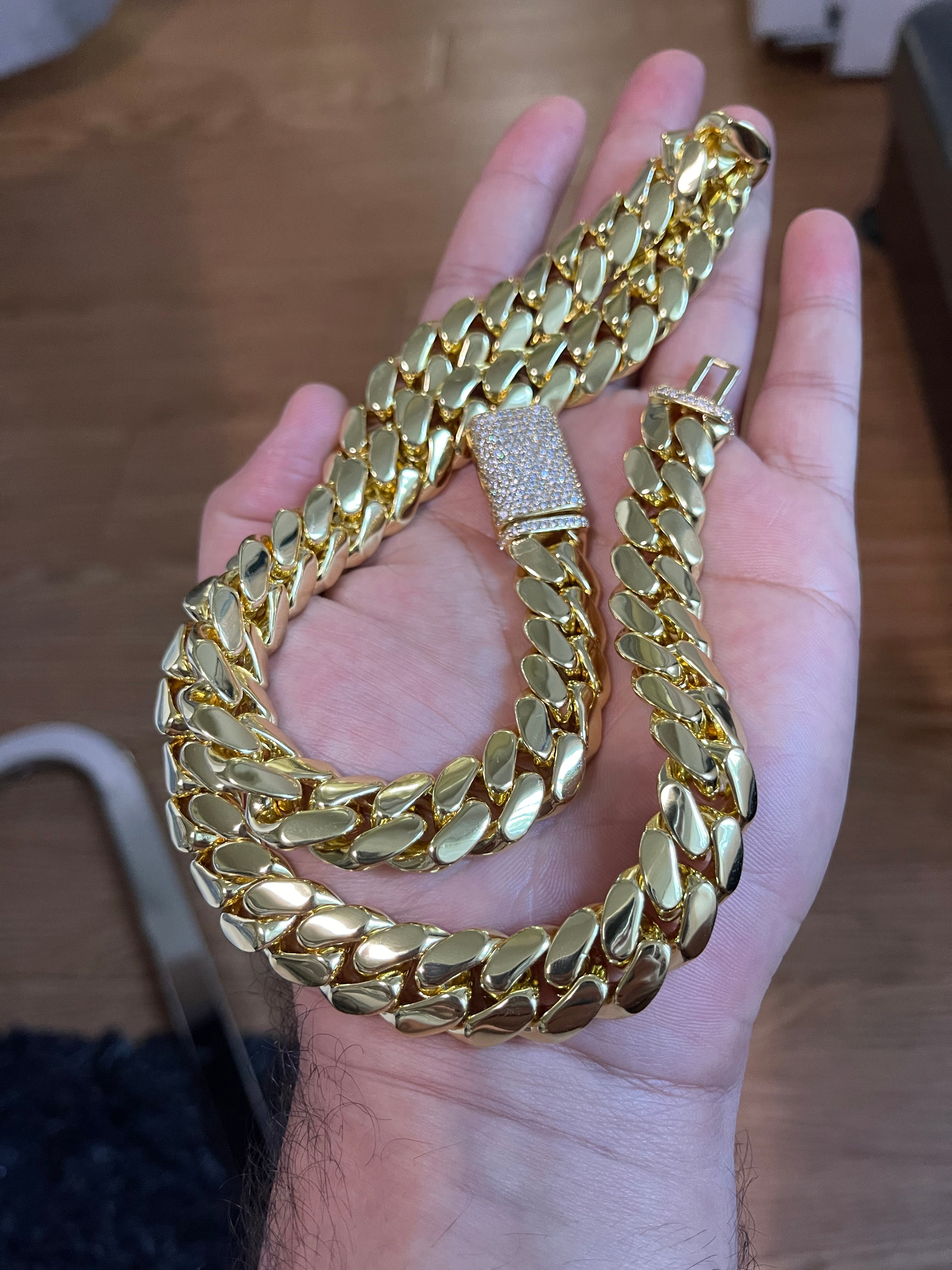 18mm necklace gold bonded
