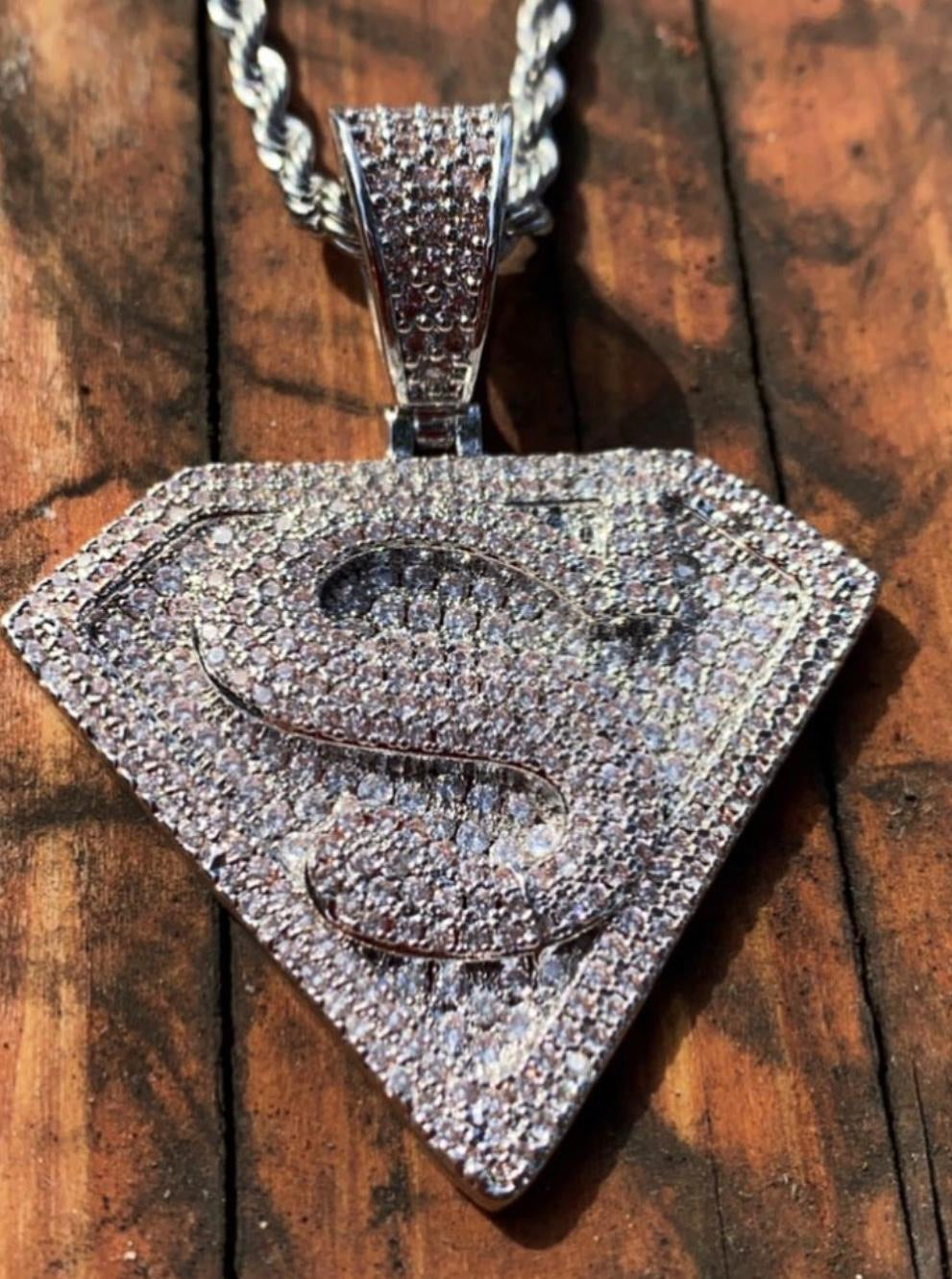 Superman Pendant with Necklace