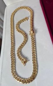 12mm chain and bracelet set