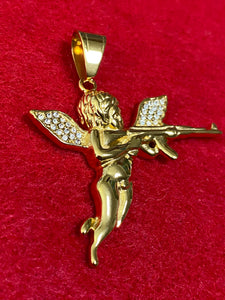 Angel pendant and chain