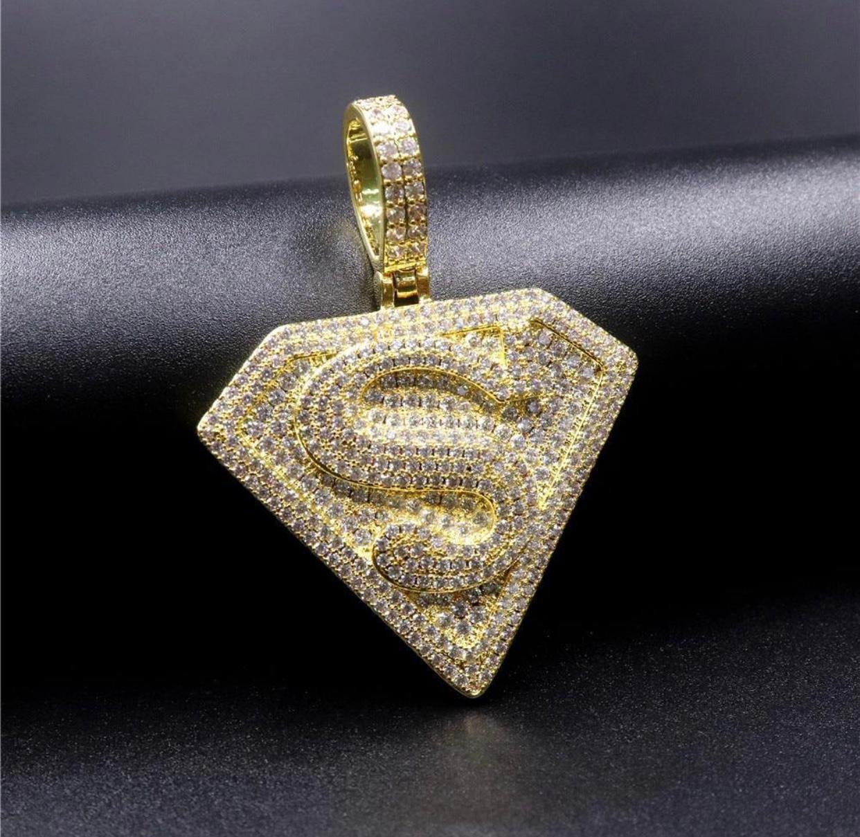 Superman Pendant with Necklace