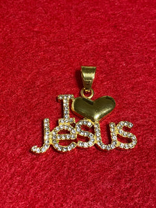 I love Jesus pendant and chain