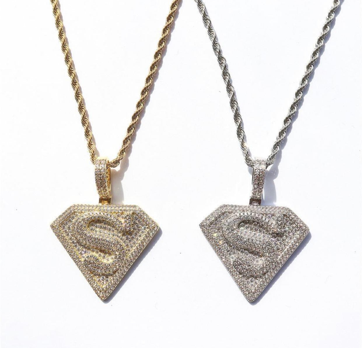Superman pendants with chain combo set