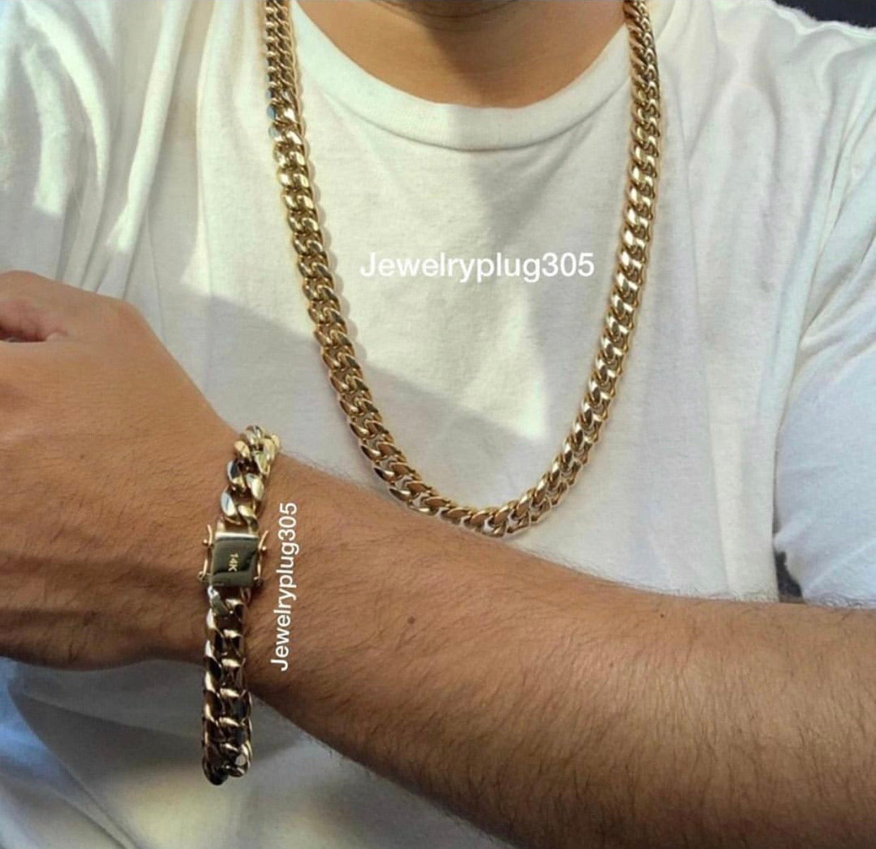 Necklace and bracelet set plus charm